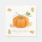 Little Pumpkin Paper Napkin Fall Babydusche Verlas Serviette (Vorderseite)