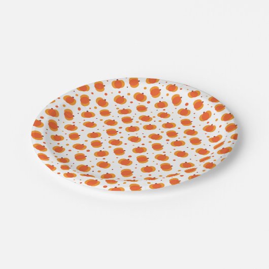 Little Pumpkin Paper Plate Pappteller (Schrägansicht)