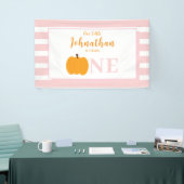 Little Pumpkin Pastel Pink Erster Geburtstag Banner (Messeveranstaltung)