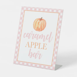 Little Pumpkin Pastel Pink Herbst Geburtstagskleid Sockelschild