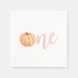 Little Pumpkin pastel rosa erste Geburtstagsfeier Serviette