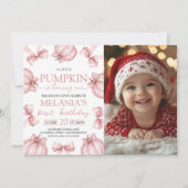 Little Pumpkin Photo Invitation Einladung (Vorderseite)