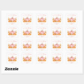 Little Pumpkin Pink Babydusche Square Sticker (Blatt)