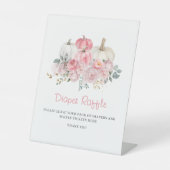 Little Pumpkin Pink Babydusche Windelwanne Raffle Sockelschild (Vorderseite)