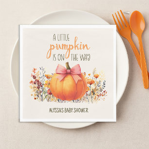 Little Pumpkin Pink Bow Baby Girl Dusche Serviette