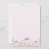 Little Pumpkin Pink Bow Girls zum ersten Geburtsta Einladung (Rückseite)