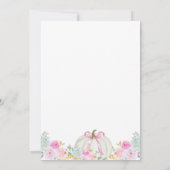 Little Pumpkin Pink Bow Girls zum ersten Geburtsta Einladung (Rückseite)