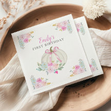 Little Pumpkin Pink Bow Girls zum ersten Geburtsta