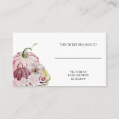 Little Pumpkin Pink Diaper Raffle Umschließkarte Begleitkarte (Rückseite)