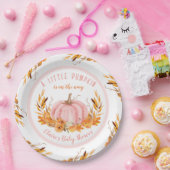 Little Pumpkin Pink Fall Girl Babydusche Pappteller (Party)