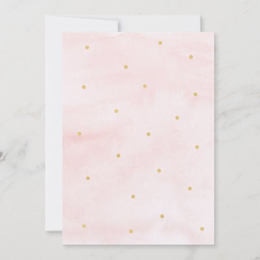 Little Pumpkin Pink Floral Baby Dusche Einladung (Rückseite)