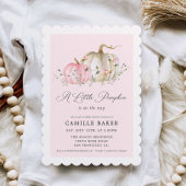 Little Pumpkin Pink Girl Babydusche Einladung