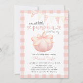 Little Pumpkin Pink Girl Babydusche Einladung (Vorderseite)