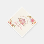 Little Pumpkin Pink Girl Babydusche Papier Napkins Serviette (Ecke)