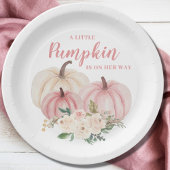 Little Pumpkin Pink Girl Babydusche Pappteller