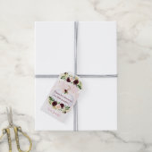 Little Pumpkin Pink Gold Burgundy Baby Dusche Geschenkanhänger (Mit Garn)