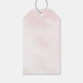 Little Pumpkin Pink Gold Burgundy Baby Dusche Geschenkanhänger (Rückseite)