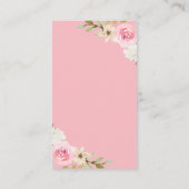 Little Pumpkin Pink Gold Floral Diaper Raffle Begleitkarte (Rückseite)