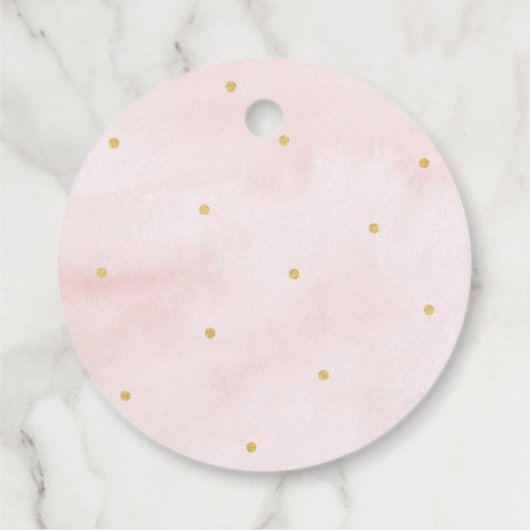 Little Pumpkin Pink Gold Geburtstag Geschenkanhänger (Rückseite)