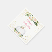 Little Pumpkin Pink Gold Geburtstag Serviette (Ecke)