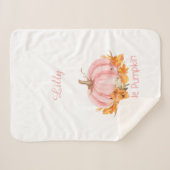 Little Pumpkin Pink Individuelle Name Sherpadecke (Vorderseite (Horizontal))