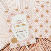 Little Pumpkin Pink Preppy Coquette 1. Geburtstag Einladung