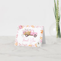Little Pumpkin Pink Truck Fall Baby Dusche