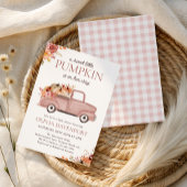 Little Pumpkin Pink Truck Fall Girl Babydusche Einladung