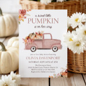 Little Pumpkin Pink Truck Fall Girl Babydusche Einladung