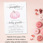 Little Pumpkin Pink Watercolor Baby Sprinkle Einladung