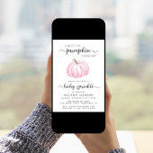 Little Pumpkin Pink Watercolor Baby Sprinkle Einladung