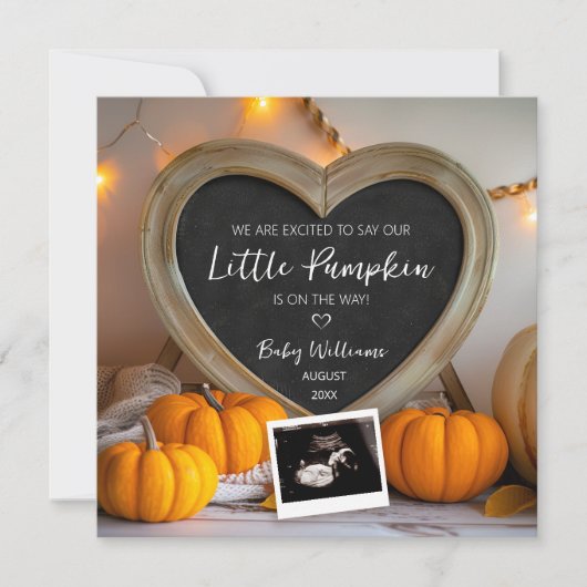 Little Pumpkin Pregnancy Ankündigung (Vorderseite)