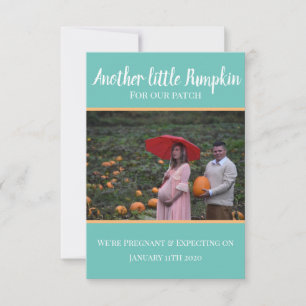 Little Pumpkin Pregnancy Announcement Card