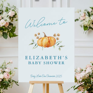 Little Pumpkin Printable Baby Dusche Begrüßungszei Poster