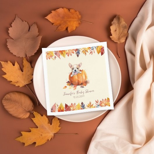 Little Pumpkin Puppy Baby Dusche Serviette