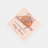 Little Pumpkin Rustic Autumn Baby Dusche Vielen Da Serviette (Ecke)