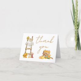 Little Pumpkin Rustic Baby Dusche Dankeskarte