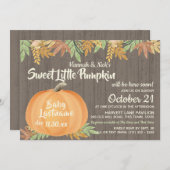 Little Pumpkin Rustic Baby Dusche Einladung (Vorne/Hinten)