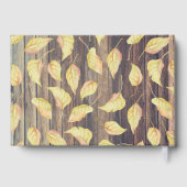 Little Pumpkin Rustic Barnwood Autumn Baby Dusche Gästebuch (Rückseite)