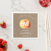 Little Pumpkin Rustic Burlap 1. Geburtstag Serviette (Beispiel)