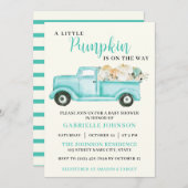 Little Pumpkin Rustic Fall Baby Dusche Einladung (Vorne/Hinten)