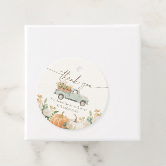 Little Pumpkin Rustic Fall Baby Dusche Geschenkanhänger (Beispiel)