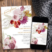 Little Pumpkin Rustic Floral Baby Brunch Einladung