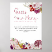 Little Pumpkin Rustic Floral Guess Wie viele Spiel Poster (Vorne)