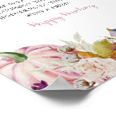 Little Pumpkin Rustic Floral Schnuller Hunt Game Poster (Ecke)