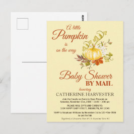 Little Pumpkin Rustic Virtual Baby Dusche per Mail Postkarte