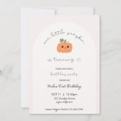Little Pumpkin’s First Birthday Invitation Einladung (Vorderseite)
