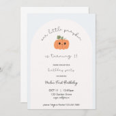 Little Pumpkin’s First Birthday Invitation  Einladung (Vorne/Hinten)