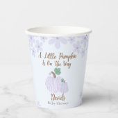 Little Pumpkin Soft Blue Baby Dusche Pappbecher (Vorderseite)