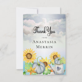 Little Pumpkin | Sonnenblumen Kinderdusche Dankeskarte